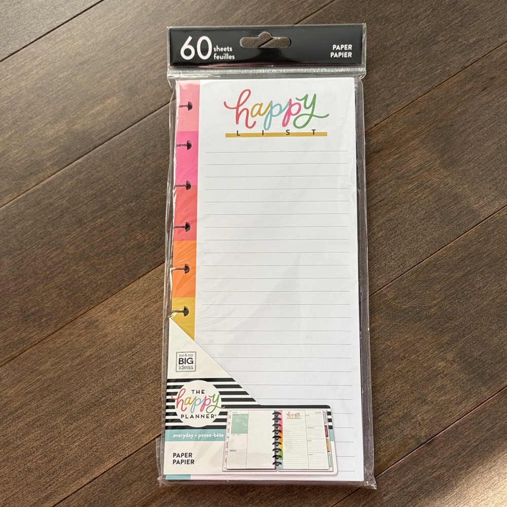 ME & MY BIG IDEAS Happy Planner Vibrant Rainbow Notepad, Happy Lists, Stationery